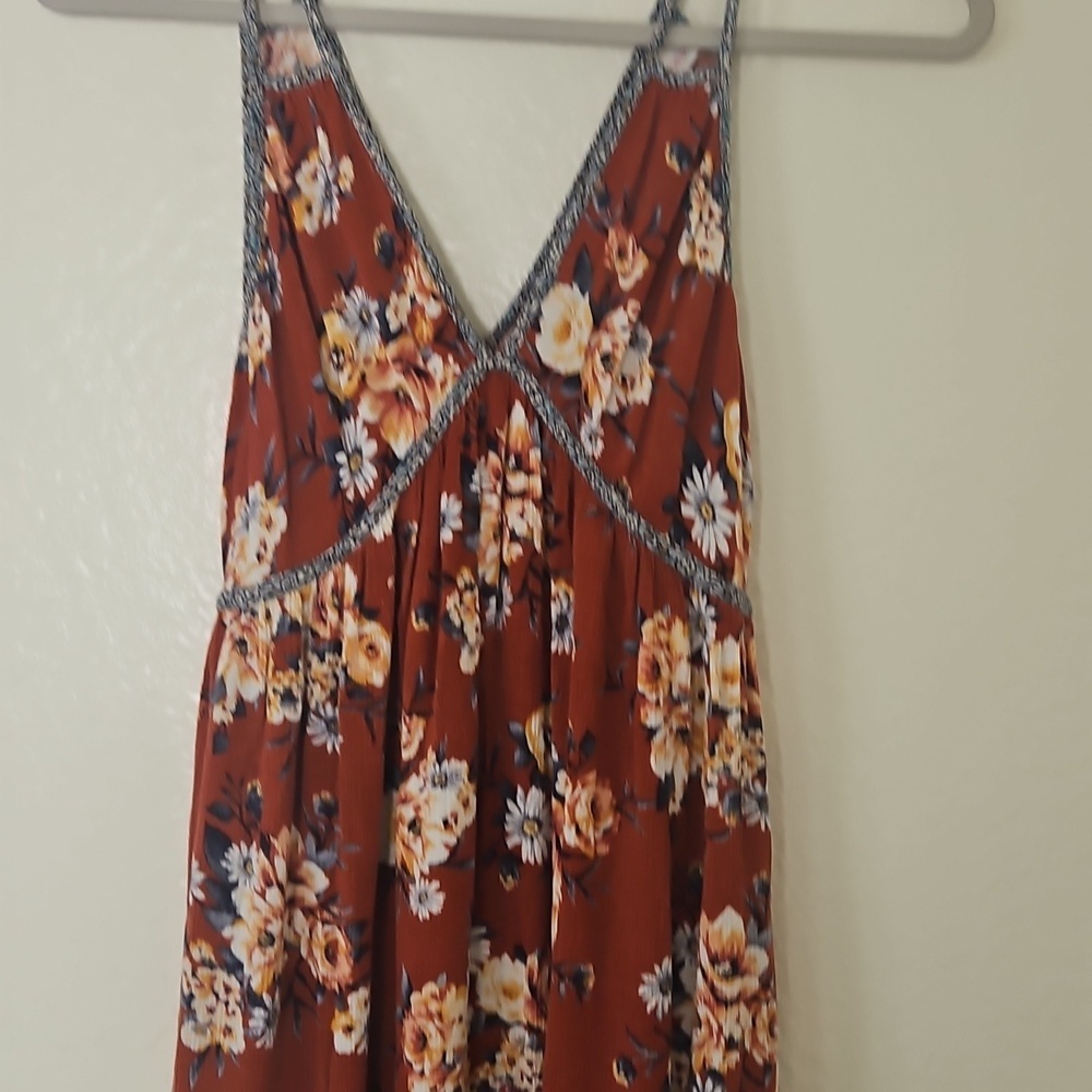 Xhilaration Brown and Black Patterned Dress - Picture 7 of 8